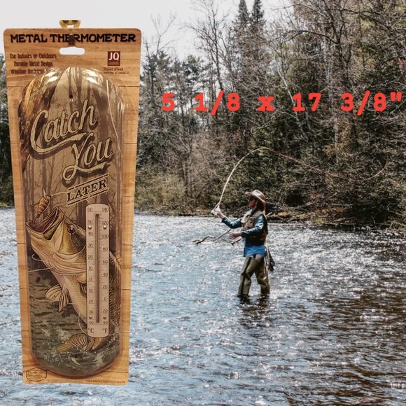"Catch You Later" - Retro Large Metal Thermometer - Indoor/Outdoor - Picture 1 of 8